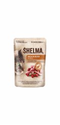 SHELMA Rich in duck in sauce - mokré krmivo pro kočky - 85g