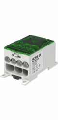 MOREK Distribuční blok - distribuční OJL400A zelený vstup: 1xAL/CU 95-240mm2 výstup: 3x6-50mm2 4x2,5-35mm 1000V MAB1401B10
