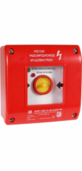 Spamel Ruční protipožární spínač PWP1 (1NC) s certifikátem CNBOP - 2 LED zelená/červená 230V