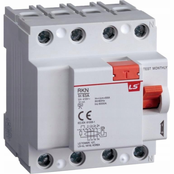 Schneider Electric Diferenciální jistič 4P 63A 0,03A typ ...