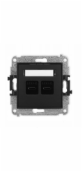 Karlik Nabíjecí mechanismus ICON Dual USB 2xUSB C, max. 20W, matně černá 12ICUSB-7