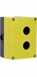 Siemens Ovládací pouzdro pro kulaté přístroje 22 mm, žlutý plast, 2 ovládací body, plast 3SU1802-0AA00-0AB2
