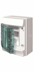 ABB Hermetický povrchový rozvaděč Mistral65 1x4 4M IP65 průhledné dveře 65P04X12 1SL1200A00
