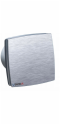 Ventika Odsávací ventilátor O 100 230V 14W 88m3 33dB s hygrostatem a časovačem, hliníkový MODERN TEKNO D100LDAOH