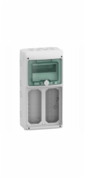 Schneider Mureva rozvaděč IP65 pro povrchovou montáž 1x8 pro připojení zásuvek gMRV-1-8-NT-T/10, 2 otvory 103x225mm 13186