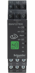 Schneider NFC, 3fázové dohledové relé, 8 A, 2P, multifunkční, 208… 480 V AC