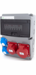 ELS Elektrotechnika Rozvaděč budov 32A/5P + 16A/5P + 2*GS 230V + ochrana, 11NO22C11C11C