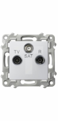Ospel SZAFIR RTV-SAT zásuvka bílá GPA-ZS/m/00