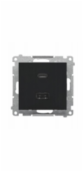 Kontakt-Simon Nabíječka Simon 55 USB C+A (modul), 30 W, 230 V matně černá TEC2CAQ.01/149