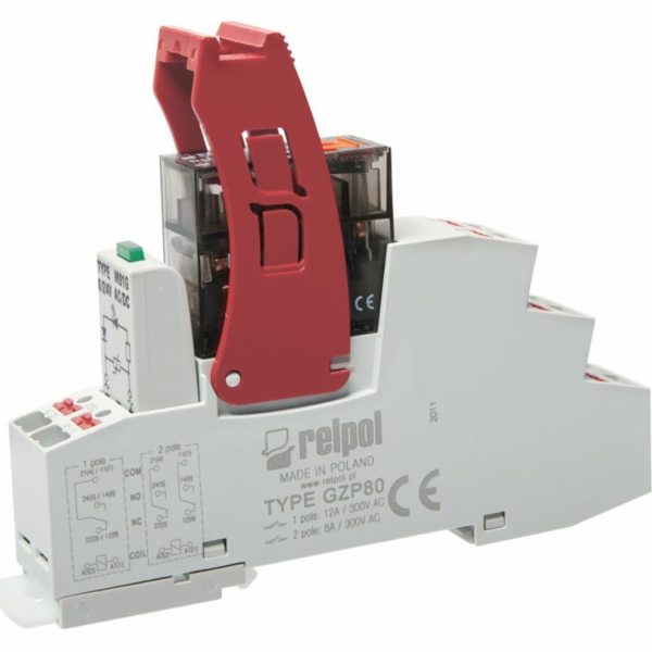 Relpol Relé rozhraní PUSH-IN 2P 230V AC 8A AgNi PI84P-230...