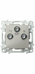 Ospel SZAFIR Průchozí RTV-SAT zásuvka kašmírově béžová GPA-ZSP/m/83