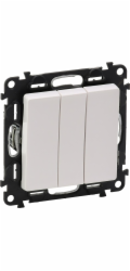 Legrand Valena Life 10AX trojitý spínač bílý (752103)