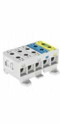 MOREK Konektor OTL95-5x barva šedá, modrá, žlutozelená 5x1x Al/Cu 6-95mm 1000V AC / 1500V DC Univerzální svorka MAA5095A10