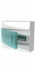 ABB Mistral41W 1x12 12M Modulární rozvaděč pro povrchovou montáž IP41 63A, třída II, průhledné dveře, šrouby N+PE. 41P12X12A 1SPE007717F0421