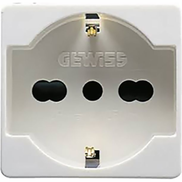 Gewiss Zásuvka 2P+E italský/německý standard 16A 250V bíl...