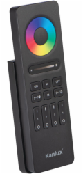 Kanlux Dálkový ovladač pro 4 RGBW/CCT-B RF LED pásky 2,4 GHz max. 30 m IP20 černý 22135