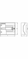 Elektro-Plast Modulární rozvaděč 1x4 pro povrchovou montáž IP65 RH-4Z/B (36.06)