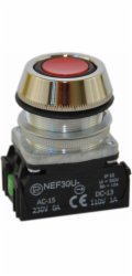 Promet Ovládací tlačítko 30mm červené s vratnou pružinou 2Z (W0-NEF30-UK 2X C)