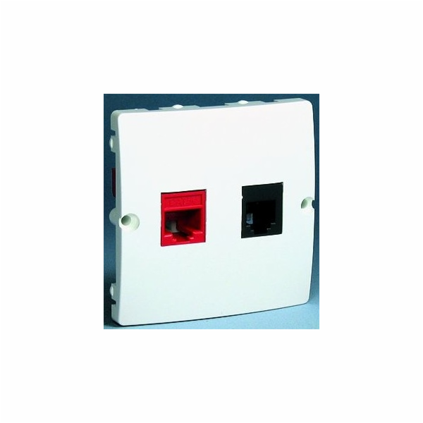 Kontakt-Simon ZÁKLADNÍ MODUL RJ45 kat. 5e + RJ11 bílá tel...
