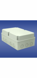 Elektro-Plast Povrchová krabice, hermetická, prázdná, s vylamovacími otvory, 348 x 228 mm IP65 PH-5A.2, šedá (28,52)