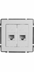 KOS KOS66 dvojitá počítačová zásuvka 2 x RJ45 bílá (660467)