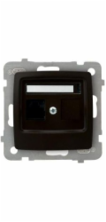 Ospel Karo jedna počítačová zásuvka RJ45 5e čokoládová metalíza (GPK-1S/K/m/40)
