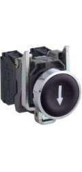 Schneider Electric Ovládací tlačítko 22mm černé s vratnou pružinou 1NO (XB4BA3351)