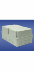 Elektro-Plast Povrchová krabice, hermetická, prázdná, s vylamovacími otvory, 348 x 228 mm IP65 PH-5B.2, šedá (28,55)