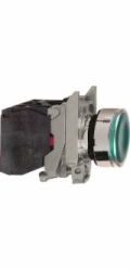 Schneider Electric Ovládací tlačítko 22mm zelené s vratnou pružinou a podsvícením 1NO 1NC (XB4BW33B5)