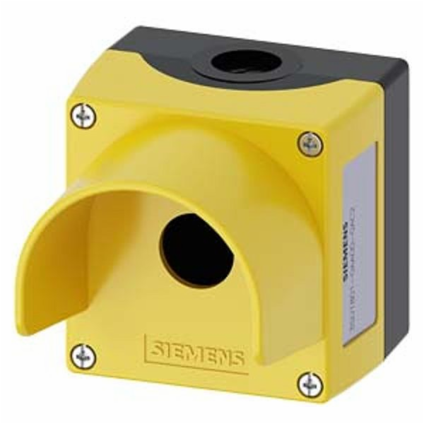 Siemens Kazetový kryt , 1 otvor 22 mm, černo-žlutý, s pří...