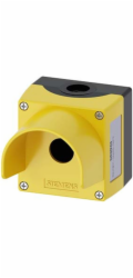Siemens Kazetový kryt , 1 otvor 22 mm, černo-žlutý, s přírubou M20, IP69k, Sirius ACT (3SU1801-0AA00-0AC2)