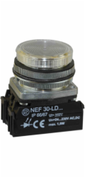Promet Signální lampa 30mm bílá 24 - 230V AC / DC (W0-LDU1-NEF30LD B)