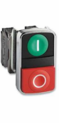 Schneider Electric Dvojitý tlačítkový aktuátor zelený/červený s pružinovým návratem (ZB4BA7340)