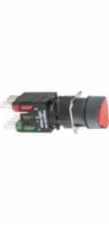 Schneider Electric Ovládací tlačítko 16mm 1NO/1NC s mžikovým kontaktem, červené, IP65 (XB6AA45B)