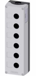 Siemens Kazetový kryt , 6 otvorů, 22 mm, černošedý, M25, IP69k, Sirius ACT (3SU1806-0AA00-0AB1)