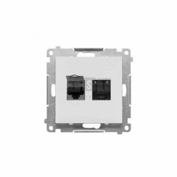 Kontakt-Simon T62.01/114 Simon 55 Dvojitá počítačová zásu...