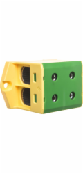 MOREK Odbočný závit pro kolejnicový konektor AL/CU 25-150mm2 TS35 1kolejná 4otvorová svorka OTL150-2 žlutozelená MAA2150Y10 89738009 - MAA2150Y10