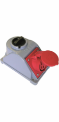 PCE Pevná zásuvka s vypínačem L-0-P 32A 5P 400V IP44 COMBO-POL (960625401W)