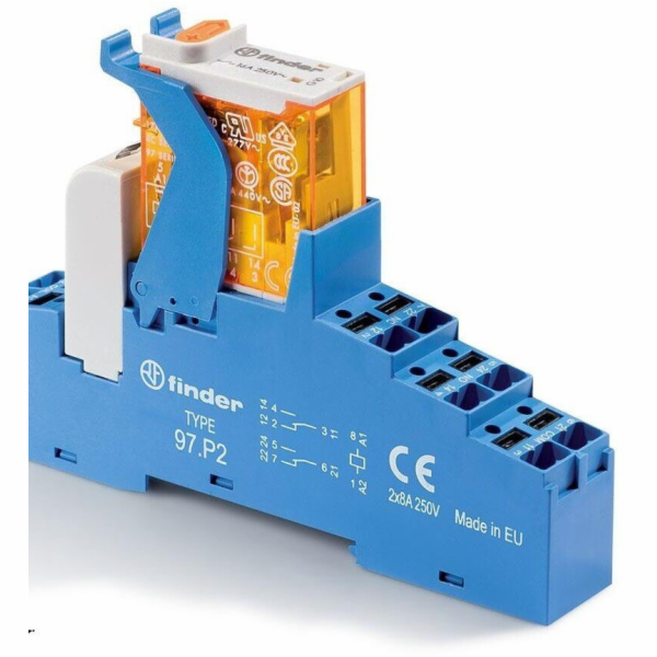Finder Relé rozhraní řady 4C 2P 8A 24V AC ZÁSUVNÉ 4C.P2.8...