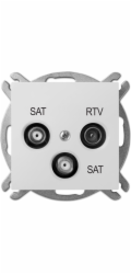 Elektro-Plast Sentia RTV/SAT/SAT anténní zásuvka, bílá (1460-10)