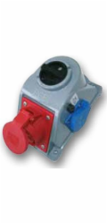 PCE Pevná zásuvka s vypínačem L-0-P 16A 4P 400V + 2P+Z 230V IP44 COMBO-POL (960615411W)