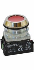 Promet Ovládací tlačítko 30mm červené s vratnou pružinou 2Z (W0-NEF30-K 2X C)