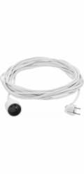 Elcan Prodlužovací kabel 1 zásuvka s/bez zásuvky 10 m bílý (PM-BW-1G-100)