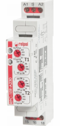 Relpol Časové relé 1P 1 s-10 dní 230 V AC 50/60 Hz zpožděné zapnutí a vypnutí RPC-1ER-A230 863203