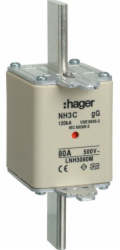 Hager Pojistková vložka NH3C 80A 500V gG (LNH3080M)
