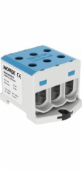 Simet Závitová spojka AL CU 6-95mm2 TS 35, 1 kolejnice, 6 otvorů pro připojení, OTL95-3 modrá MAA3095B10 89827003