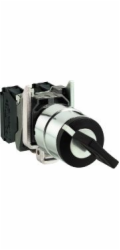 Schneider Electric 2polohový spínač, klíč 22 mm, černý, 1NO, s vratnou pružinou (XB4BG61)