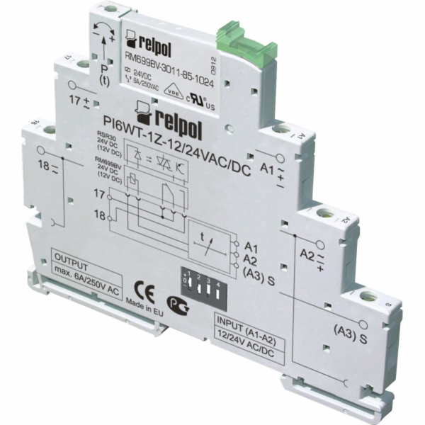 Relpol Časové relé PIR6WT-1Z-24VAC/DC-R úzkoprofilové mul...