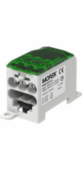 Simet Rozvodný blok CU 1-potenciálový, 200 A (Cu) 160A (AL) / 70mm2 / TS 35 / vstup 1x10-70 výstup: 6x2,5-16 mm2 zelený MAB12