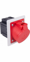 PCE Zásuvka s krabicí 32A 5P 400V /80x97/ červená IP44 TWIST 425-6pkr